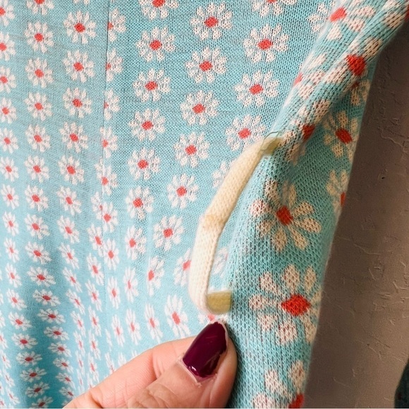 Vintage 1970s Long Sleeve Ditsy Floral Print Daisy Mini Dress The Red Eye 9 - Picture 9 of 13